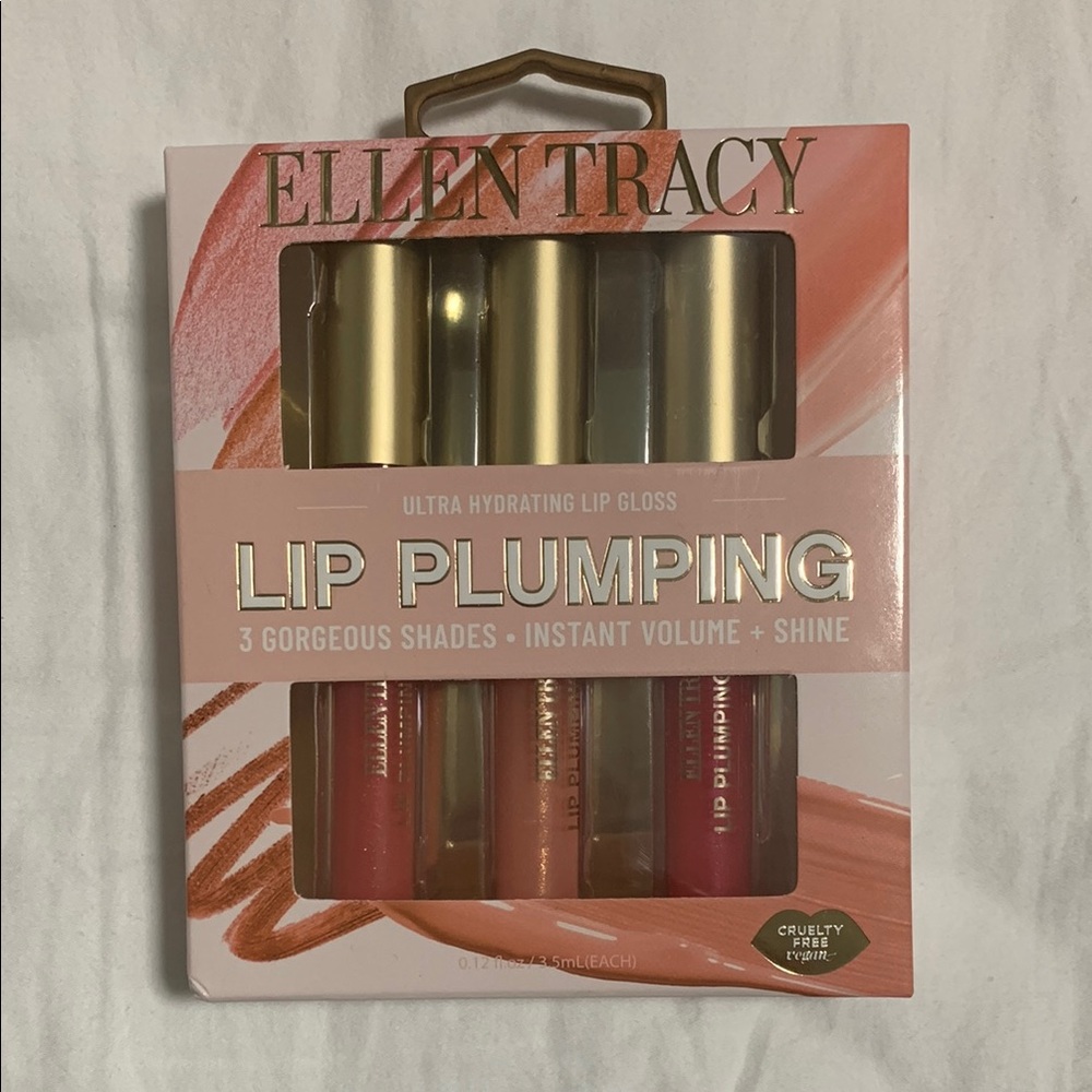 Ellen Tracy lip plumping lip gloss set NWT